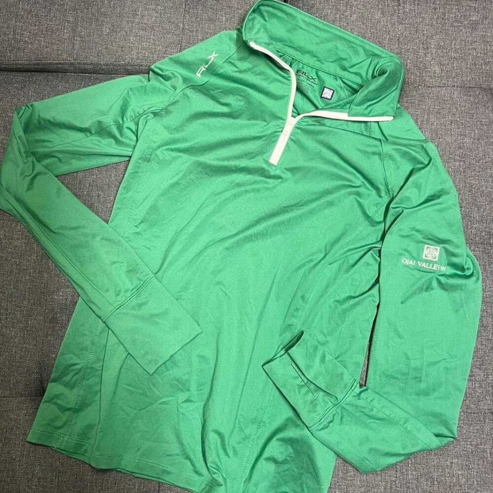 RLX Ralph Lauren Women’s 1/4 Zipper Green Golf Pullover Shirt Size: Smal